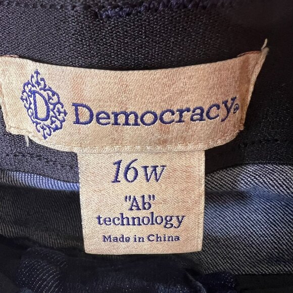 Democracy Jeans Womens Size 16W Ab Technology Dark Wash Bootcut Classic Denim - Picture 2 of 16